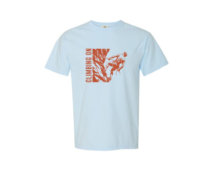 brand:Comfort Colors|color:Chambray|Rock Climbing T Shirt Design Graphic T-Shirt