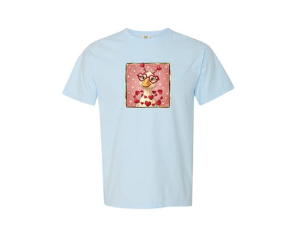 brand:Comfort Colors|color:Chambray|Cute Valentine Goose 5 Graphic T-Shirt