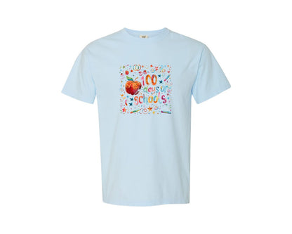 brand:Comfort Colors|color:Chambray|100 Days Of School Coquette 42 Graphic T-Shirt