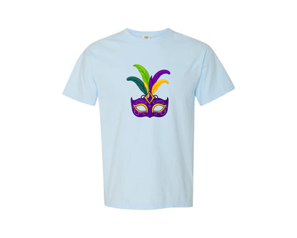 brand:Comfort Colors|color:Chambray|Mardi Gras Mask T Shirt Design 4 Graphic T-Shirt