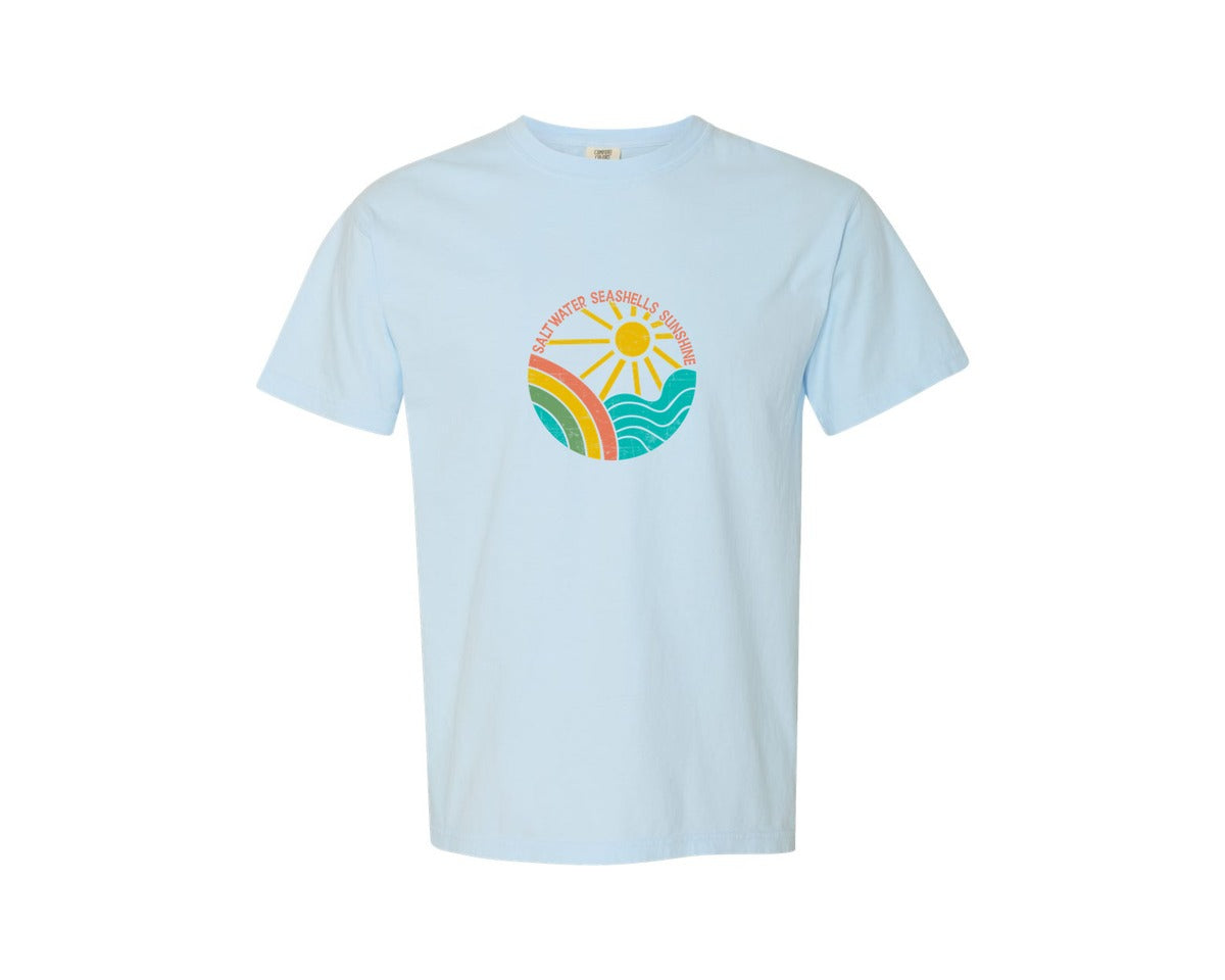 brand:Comfort Colors|color:Chambray|Summer Beach Vacation Graphic T-Shirt