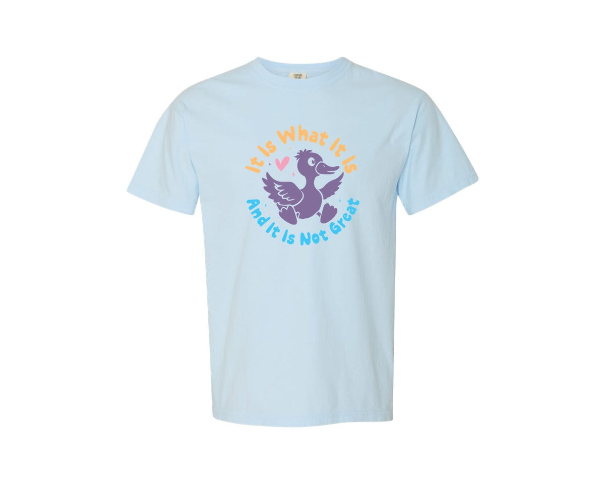 brand:Comfort Colors|color:Chambray|It Is What It Is And It Is Not Great 12 Graphic T-Shirt