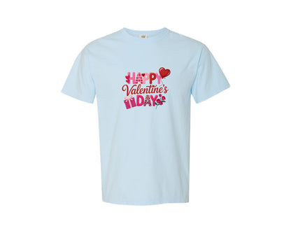 brand:Comfort Colors|color:Chambray|Happy Valentines Day 19 Graphic T-Shirt