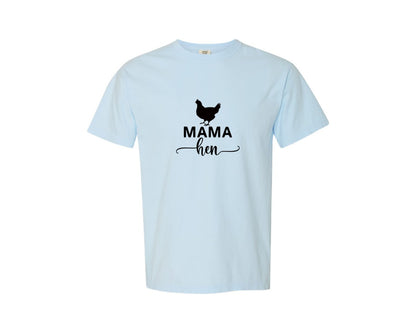 brand:Comfort Colors|color:Chambray|Mama Hen 82 Graphic T-Shirt