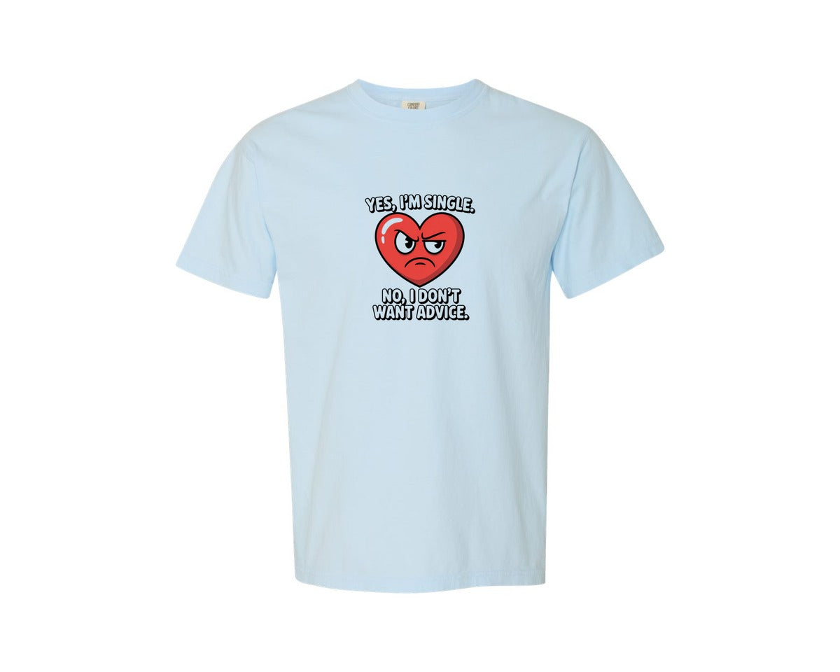 brand:Comfort Colors|color:Chambray|Anti Valentines Funny T Shirt Design Graphic T-Shirt