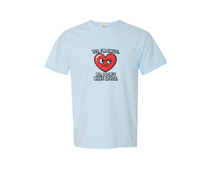 brand:Comfort Colors|color:Chambray|Anti Valentines Funny T Shirt Design Graphic T-Shirt