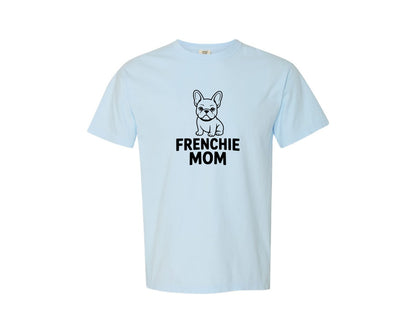 brand:Comfort Colors|color:Chambray|Frenchie Mom French Bulldog Graphic T-Shirt