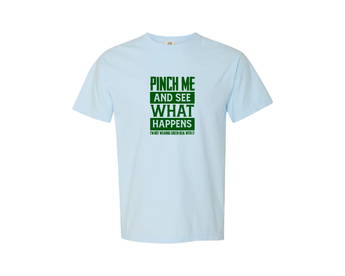 brand:Comfort Colors|color:Chambray|St Patricks Day Sassy Clover Graphic T-Shirt