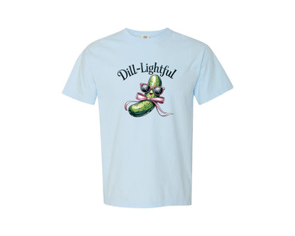 brand:Comfort Colors|color:Chambray|Dill Lightful Funny Pickle 2 Graphic T-Shirt