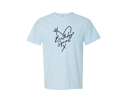 brand:Comfort Colors|color:Chambray|Birthday Squad Graphic T-Shirt