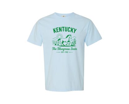 brand:Comfort Colors|color:Chambray|Kentucky The Bluegrass State 2 Graphic T-Shirt