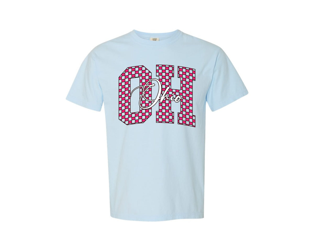 brand:Comfort Colors|color:Chambray|Ohio State Leopard Graphic T-Shirt