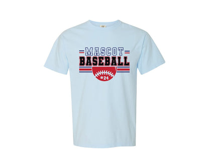 brand:Comfort Colors|color:Chambray|Baseball Shirt Baseball Team Graphic T-Shirt