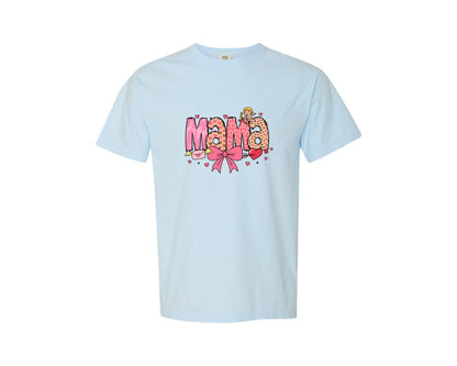 brand:Comfort Colors|color:Chambray|Valentine Mama Coquette Valentine 3 Graphic T-Shirt