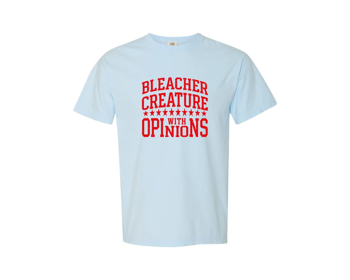 brand:Comfort Colors|color:Chambray|Bleacher Creature With Opinions 3 Graphic T-Shirt