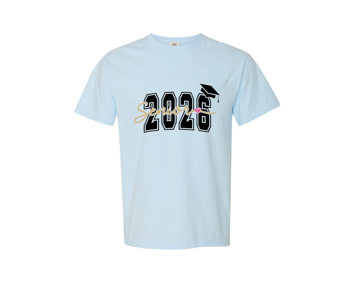 brand:Comfort Colors|color:Chambray|Senior 2026 Graduation 2026 2 Graphic T-Shirt