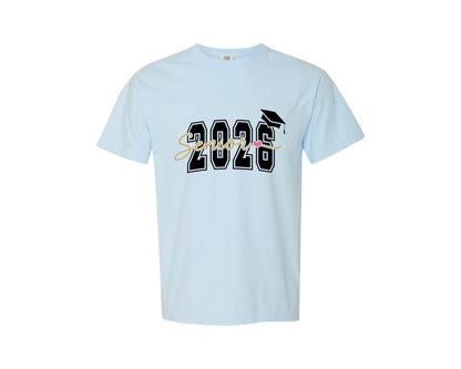 brand:Comfort Colors|color:Chambray|Senior 2026 Graduation 2026 2 Graphic T-Shirt