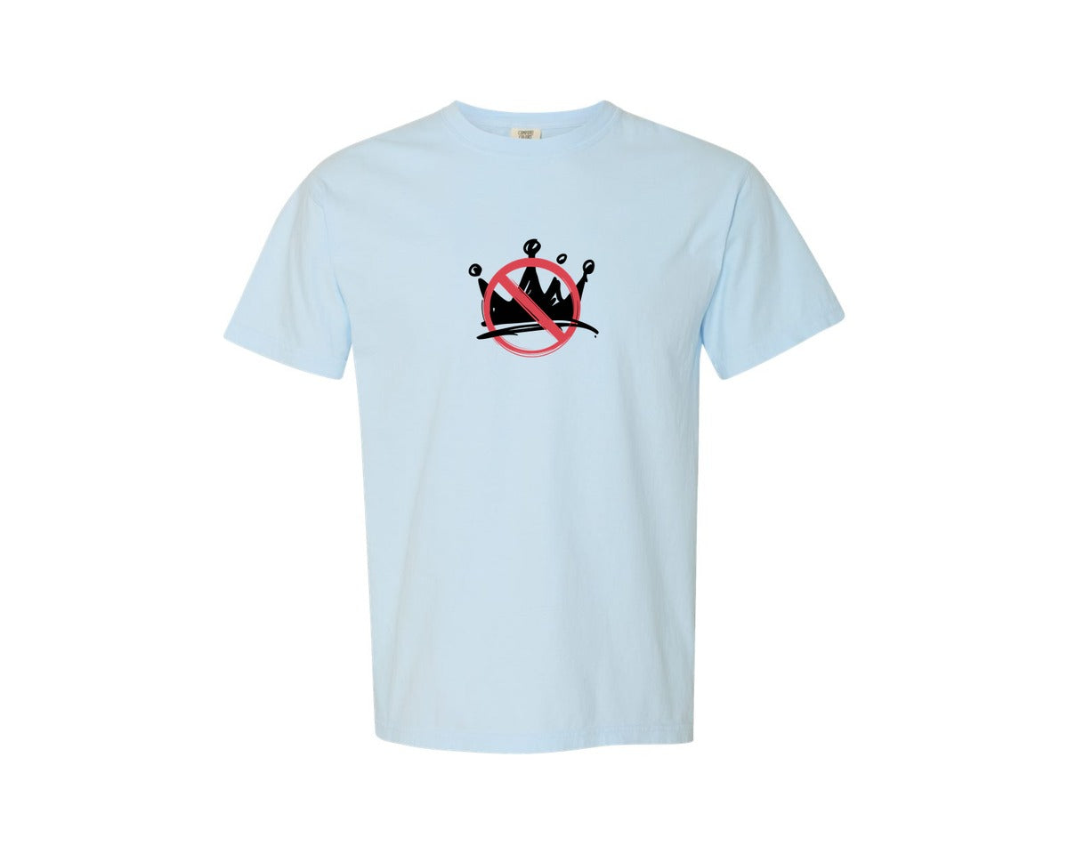 brand:Comfort Colors|color:Chambray|No King Symbol Minimalist Graphic T-Shirt