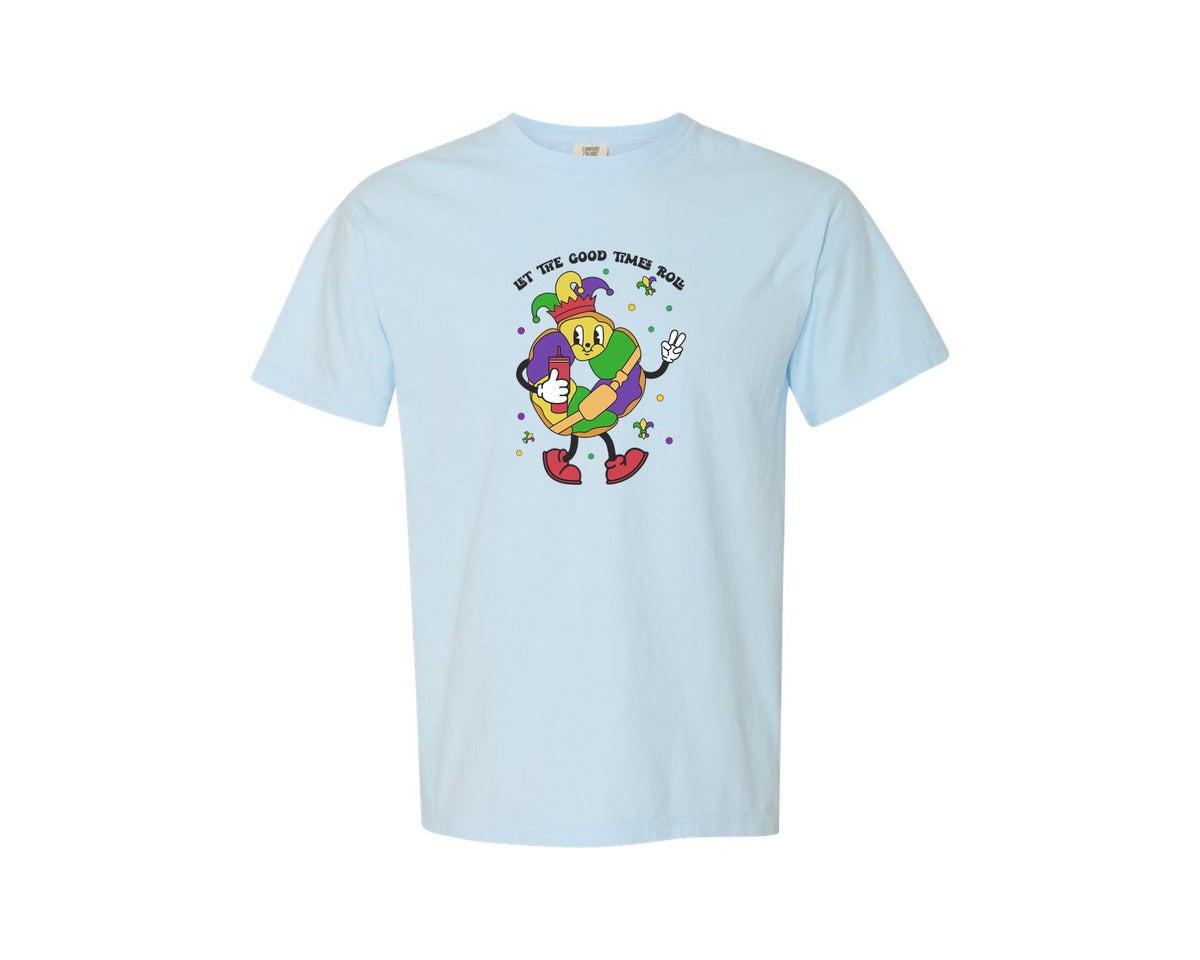 brand:Comfort Colors|color:Chambray|Let The Good Times Roll 3 Graphic T-Shirt