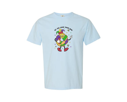 brand:Comfort Colors|color:Chambray|Let The Good Times Roll 3 Graphic T-Shirt