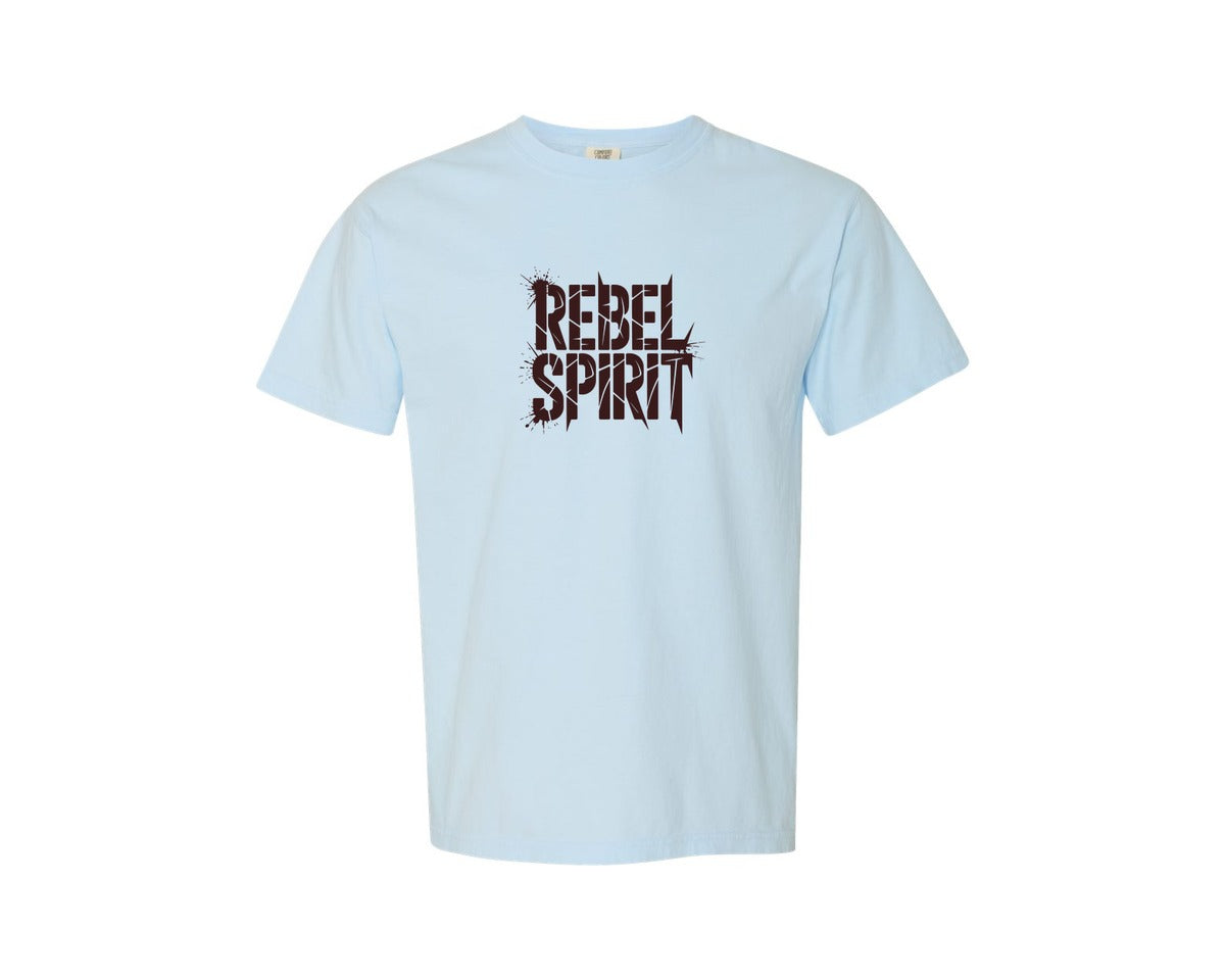 brand:Comfort Colors|color:Chambray|Rebel Spirit Bold Attitude Mens T Shirt Graphic T-Shirt