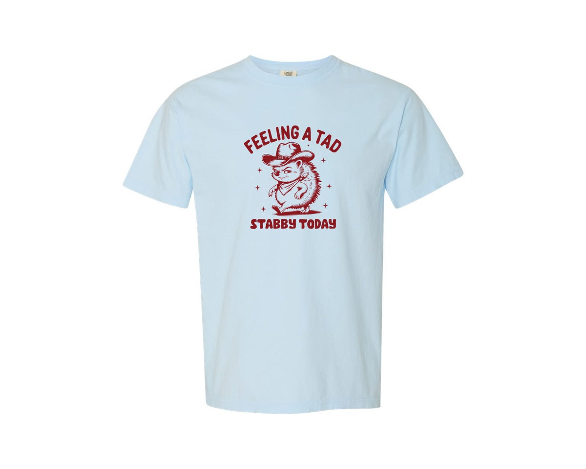 brand:Comfort Colors|color:Chambray|Feeling A Tad Stabby Today Hedgehog 2 Graphic T-Shirt