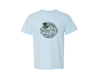brand:Comfort Colors|color:Chambray|Everybody In The Pub Getting Tipsy 3 Graphic T-Shirt