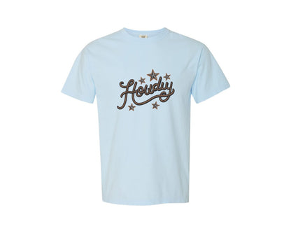 brand:Comfort Colors|color:Chambray|Howdy Western Cowboy Rope Graphic T-Shirt