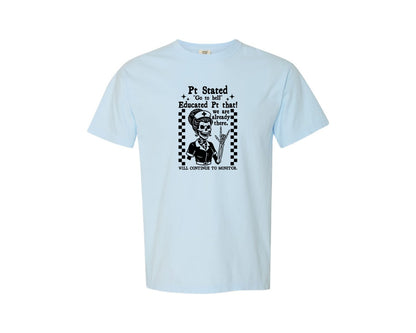 brand:Comfort Colors|color:Chambray|Funny Women Skeleton Nurse Quote Graphic T-Shirt