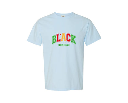 brand:Comfort Colors|color:Chambray|Melanin African Svgblack History Month Graphic T-Shirt