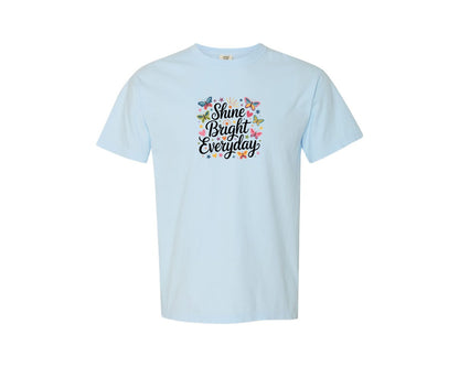 brand:Comfort Colors|color:Chambray|Inspirational Butterfly Quote Graphic T-Shirt