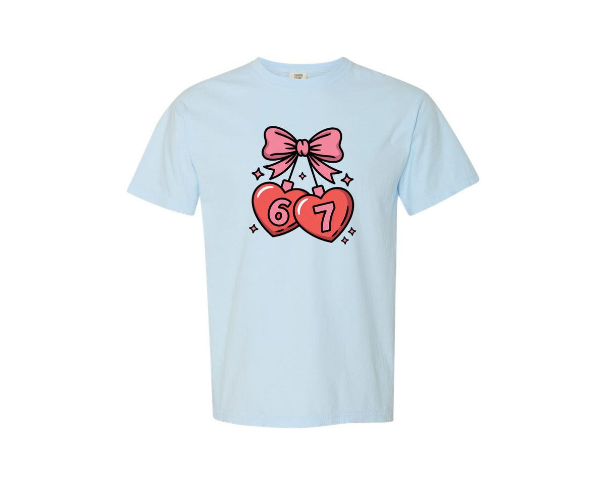brand:Comfort Colors|color:Chambray|67 Valentines Day Funny 67 Graphic T-Shirt