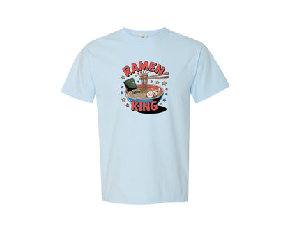 brand:Comfort Colors|color:Chambray|Ramen King Japanese Food Illustration Graphic T-Shirt