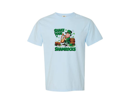 brand:Comfort Colors|color:Chambray|Shake Your Shamrocks St Patricks 2 Graphic T-Shirt