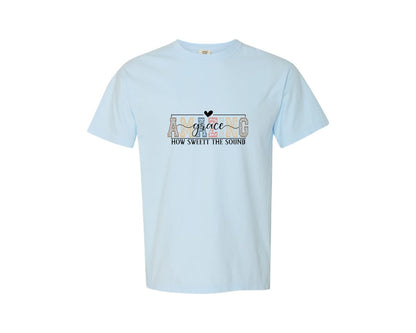 brand:Comfort Colors|color:Chambray|Amazing Grace Svgamazing Grace Graphic T-Shirt