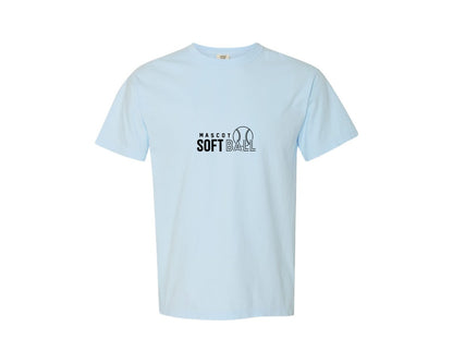 brand:Comfort Colors|color:Chambray|Softball Softball Mascot Graphic T-Shirt