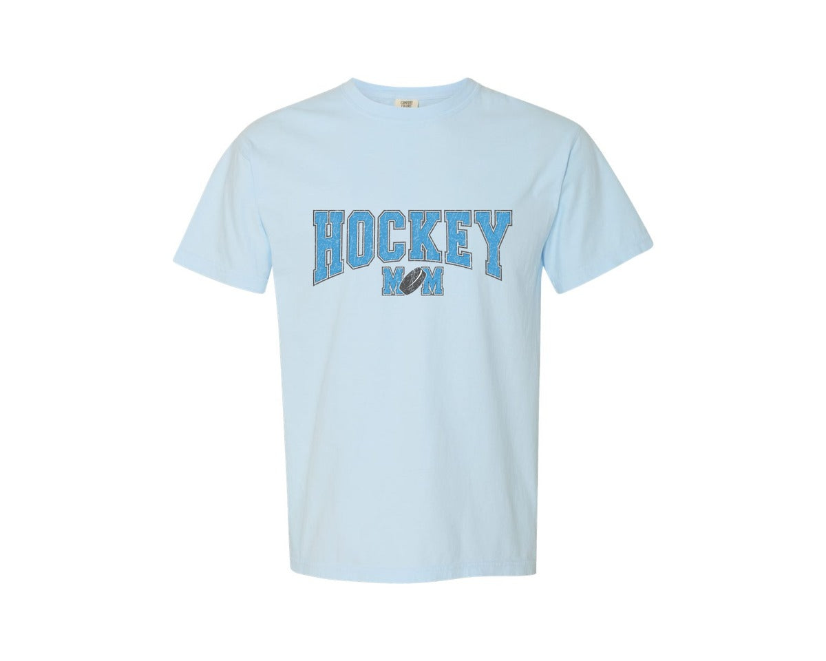 brand:Comfort Colors|color:Chambray|Hockey Mom Sport Mama Graphic T-Shirt