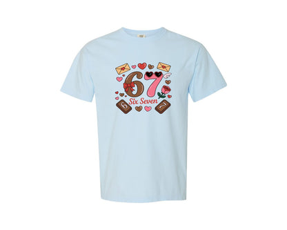 brand:Comfort Colors|color:Chambray|67 Valentines Day Trendy Meme Graphic T-Shirt