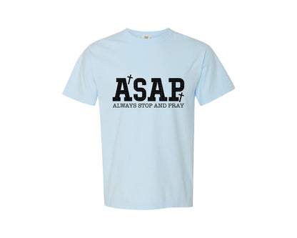 brand:Comfort Colors|color:Chambray|Asap Abide Serve Pray Christian Graphic T-Shirt