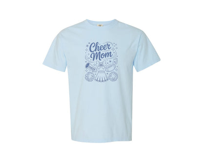 brand:Comfort Colors|color:Chambray|Preppy Cheer Mom Coquette T Shirt Graphic T-Shirt