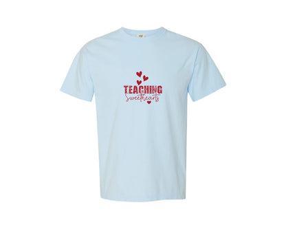 brand:Comfort Colors|color:Chambray|Teaching Sweethearts Teacher 2 Graphic T-Shirt