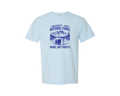 brand:Comfort Colors|color:Chambray|Protect Our National Parks Shirt Save Graphic T-Shirt