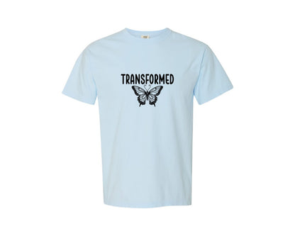 brand:Comfort Colors|color:Chambray|Boho Christian Sleeve Design Graphic T-Shirt