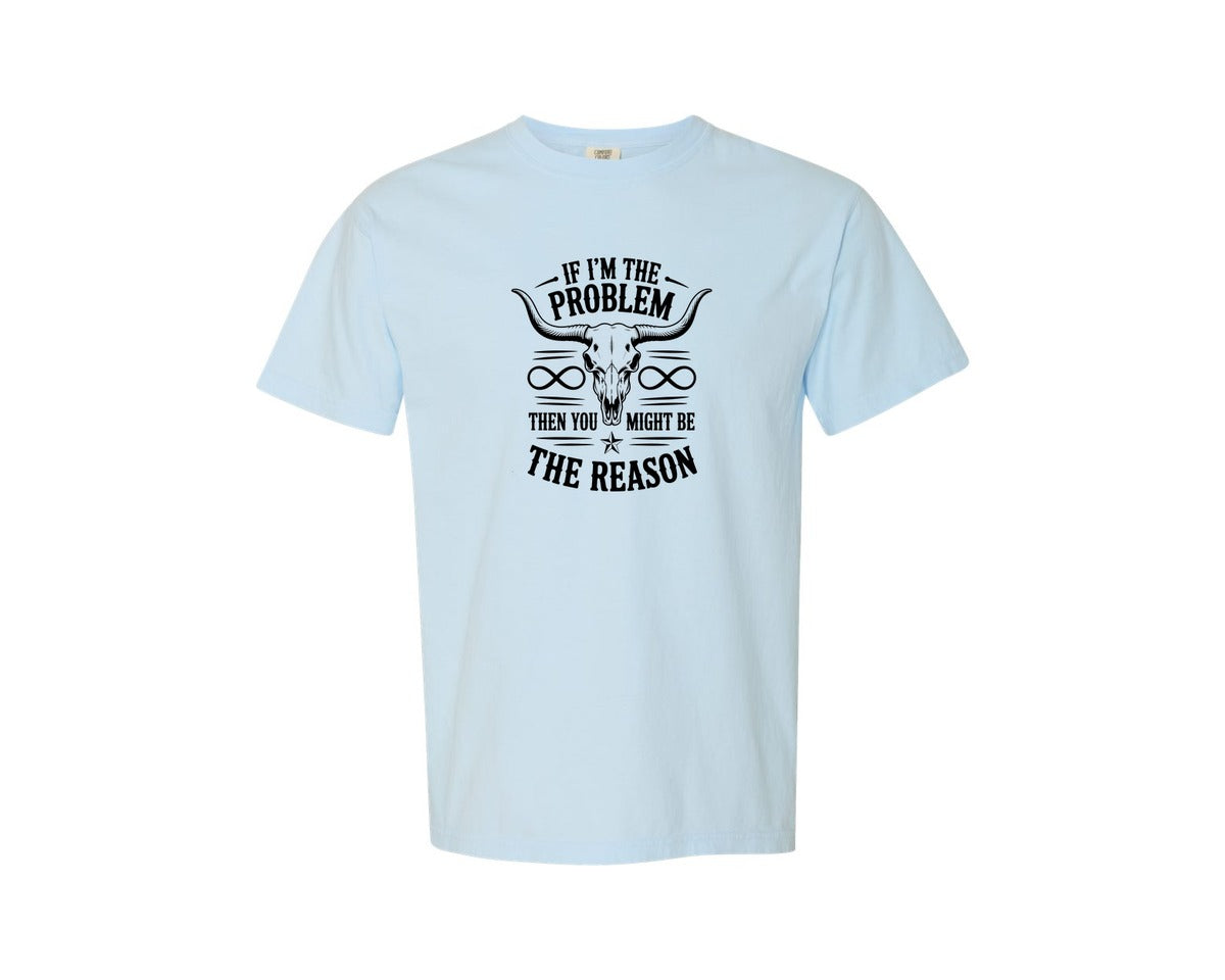 brand:Comfort Colors|color:Chambray|If Im The Problem Then You Might Be Graphic T-Shirt