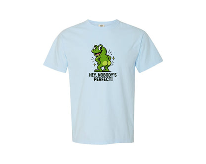 brand:Comfort Colors|color:Chambray|Funny Frog Sarcastic Animal Quotes Graphic T-Shirt