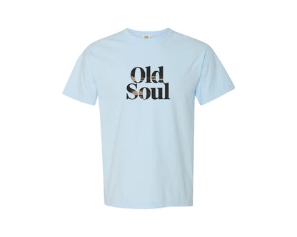 brand:Comfort Colors|color:Chambray|Old Soul Vintage Aesthetic T Shirt Graphic T-Shirt