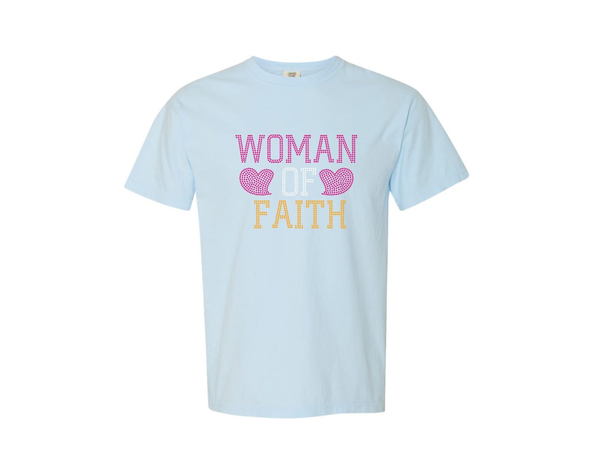 brand:Comfort Colors|color:Chambray|Rhinestone Design 693 Graphic T-Shirt