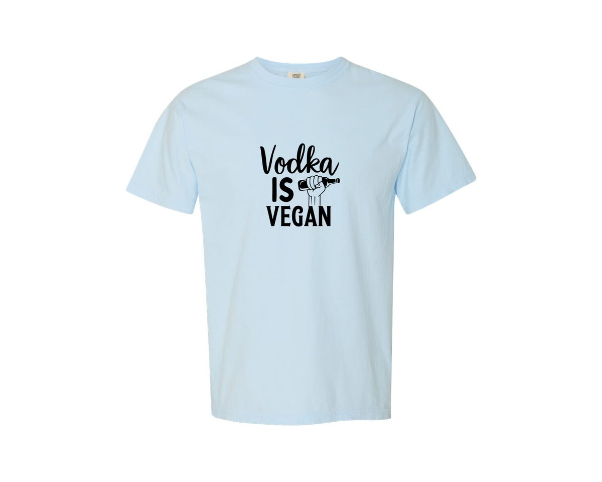 brand:Comfort Colors|color:Chambray|Vodka Is Vegan 5 Graphic T-Shirt
