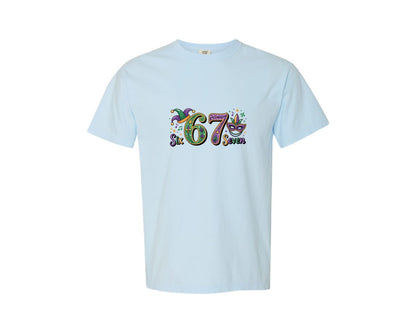 brand:Comfort Colors|color:Chambray|67 Mardi Gras Trendy Mardi Gras 2 Graphic T-Shirt