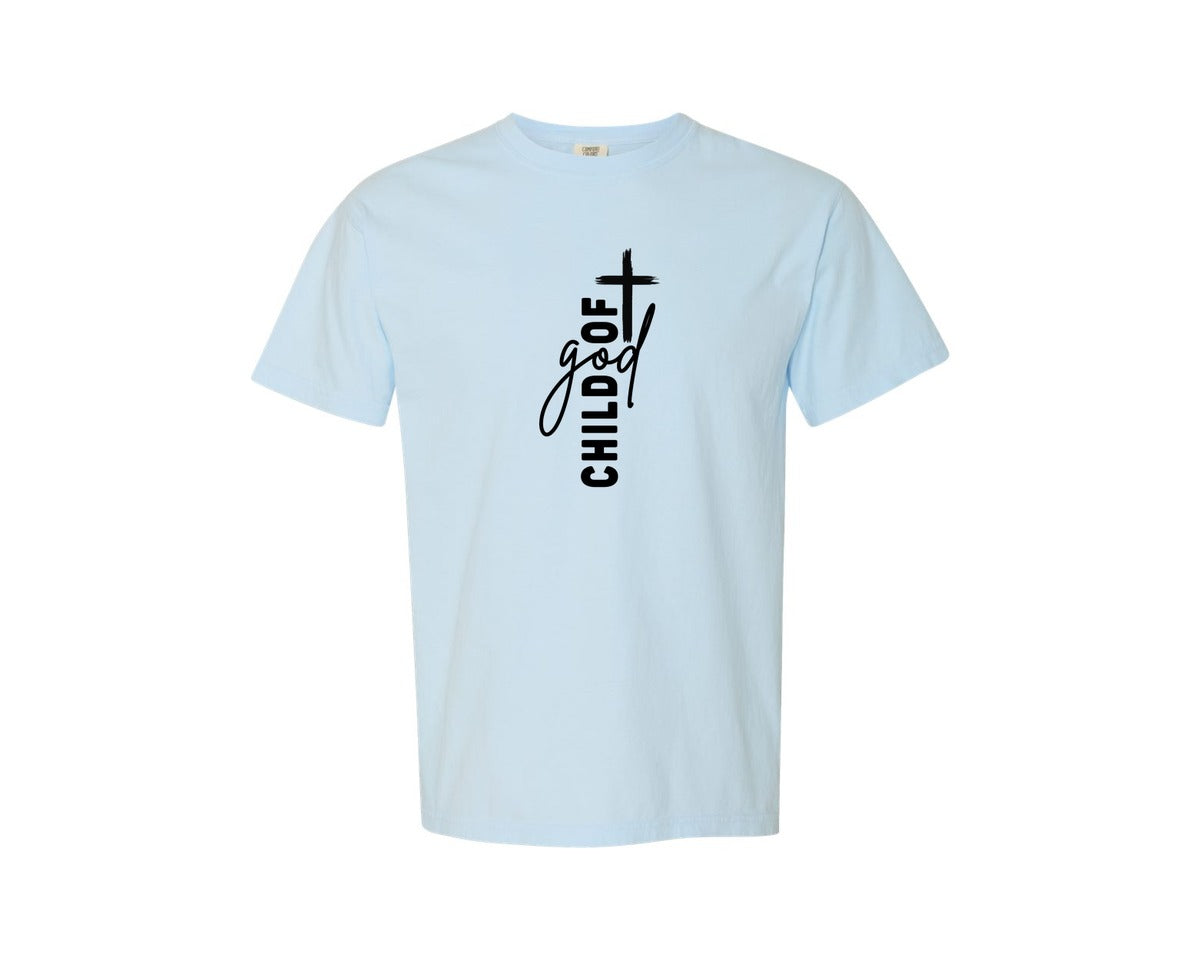 brand:Comfort Colors|color:Chambray|Child Of God God Quotes Religi Graphic T-Shirt